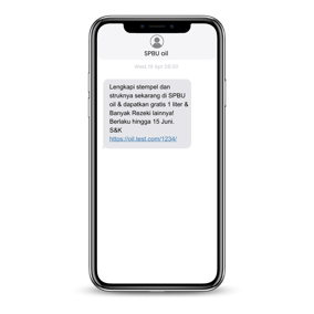 SMS mockup